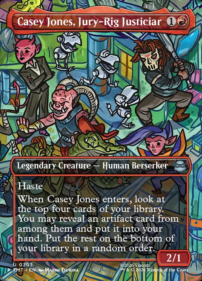 Casey Jones, Jury-Rig Justiciar 207/190 (Teenage Mutant Ninja Turtles) - Borderless Foil