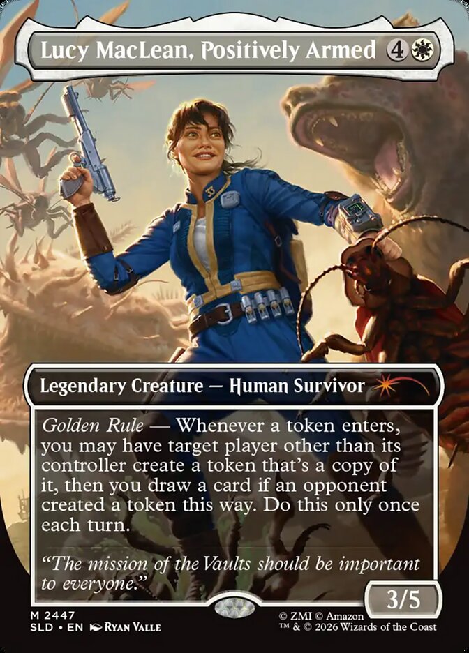 Lucy MacLean, Positively Armed 2447 (Secret Lair Drop Series) - Borderless Foil