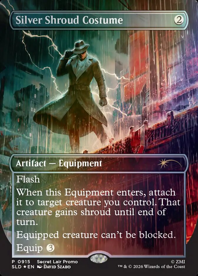 Silver Shroud Costume 915 (Secret Lair Drop Series) - Borderless Foil
