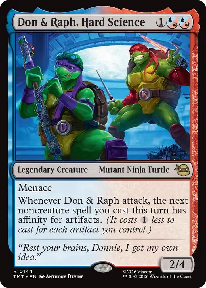 Don and Raph, Hard Science 144/190 (Teenage Mutant Ninja Turtles) - Foil