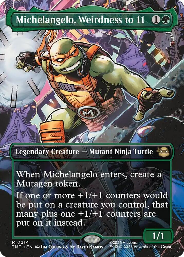 Michelangelo, Weirdness to 11 214/190 (Teenage Mutant Ninja Turtles) - Borderless Foil
