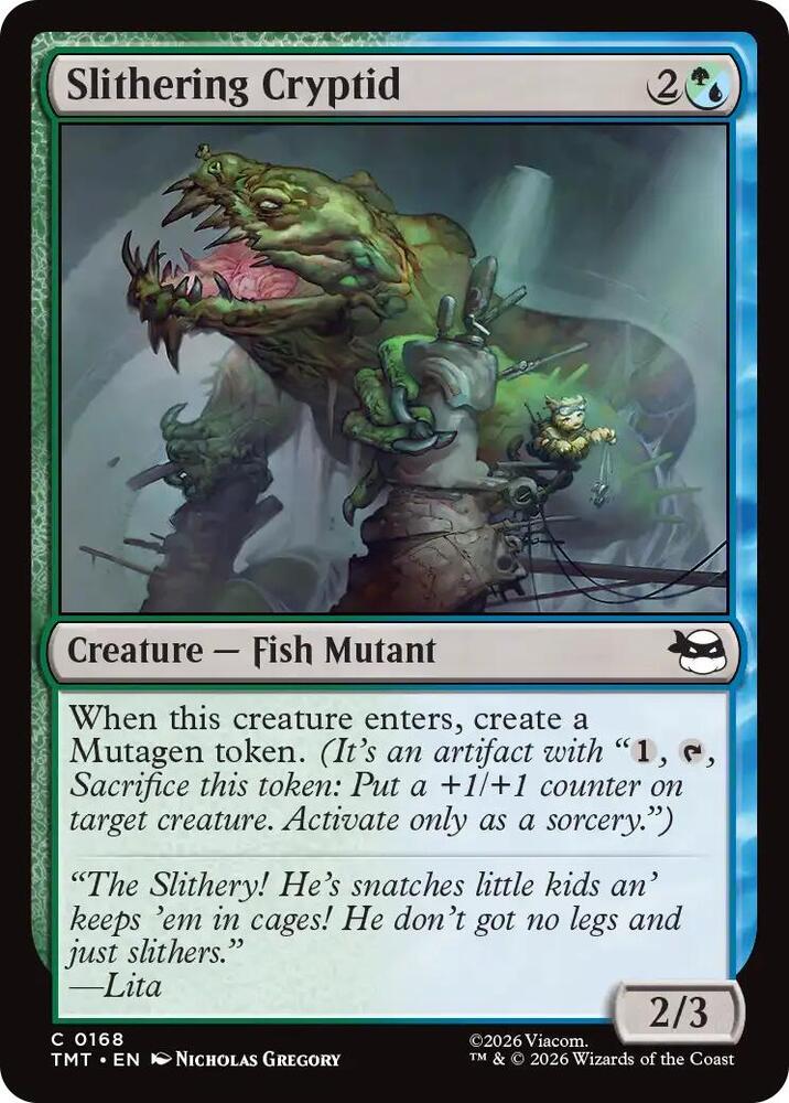 Slithering Cryptid 168/190 (Teenage Mutant Ninja Turtles) - Foil