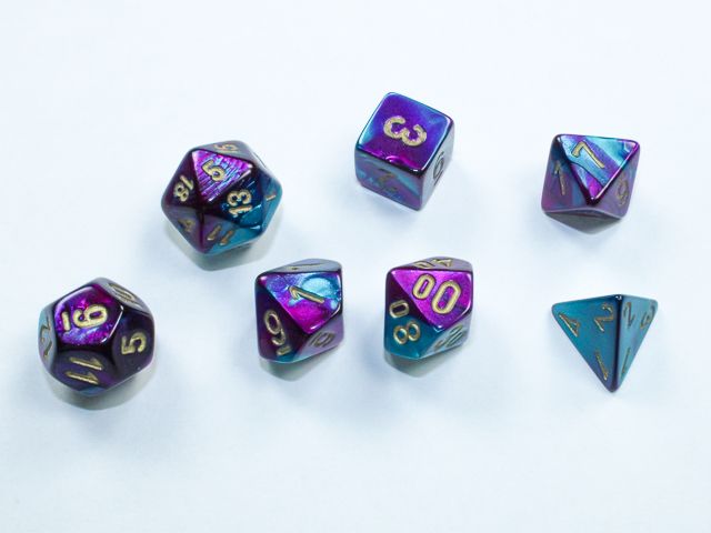 CHX 20649 Gemini Mini Purple-Teal/Gold 7-Die Set