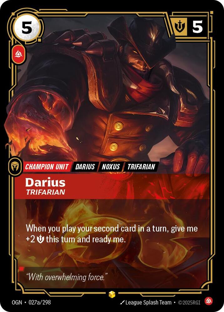 Darius - Trifarian 27a/298 (Origins) - Foil