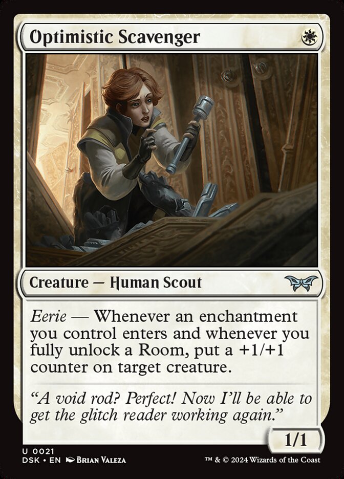 Optimistic Scavenger 21 (Duskmourn: House of Horror) - Foil