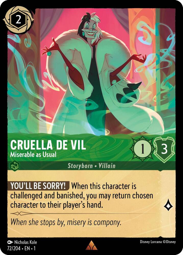Cruella de Vil Miserable as Usual (The First Chapter)