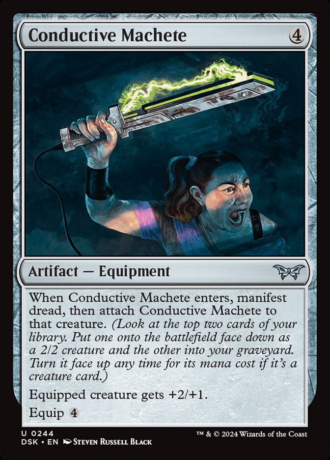 Conductive Machete 244/286 (Duskmourn: House of Horror) - Foil
