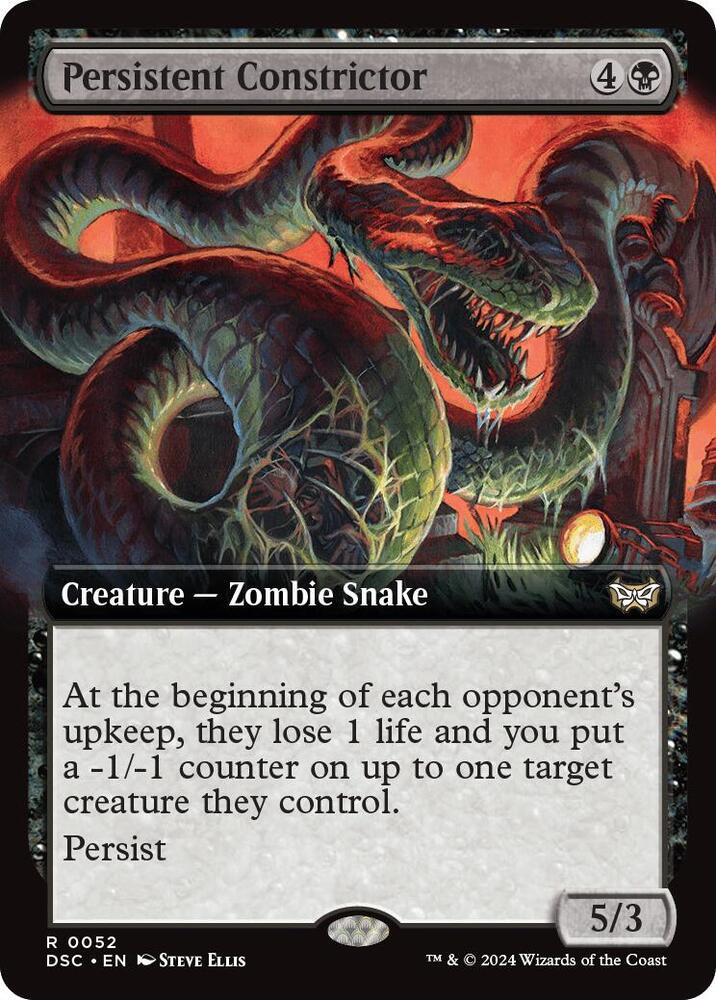 Persistent Constrictor 52 (Commander: Duskmourn: House of Horror) - Extended Art