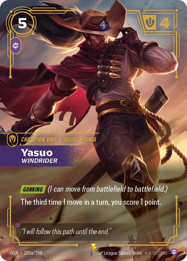 Yasuo - Windrider 205a/298 (Origins) - Foil