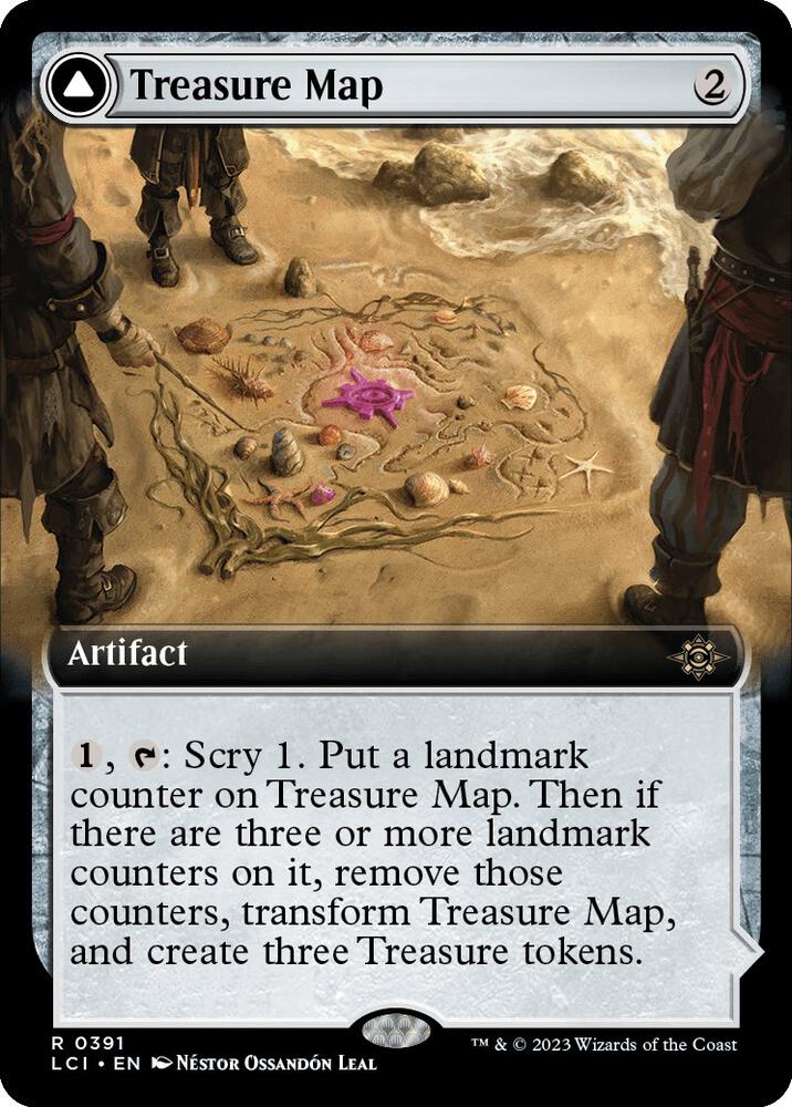 Treasure Map // Treasure Cove 391 (The Lost Caverns of Ixalan) - Extended Art