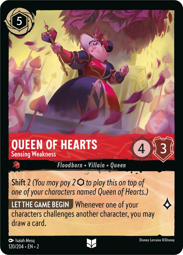 Queen of Hearts Sensing Weakness (Rise of the Floodborn) - Cold Foil