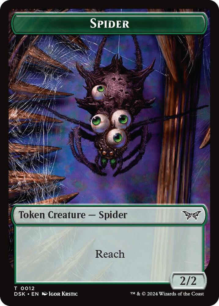 Spider Token 12 (Duskmourn: House of Horror)
