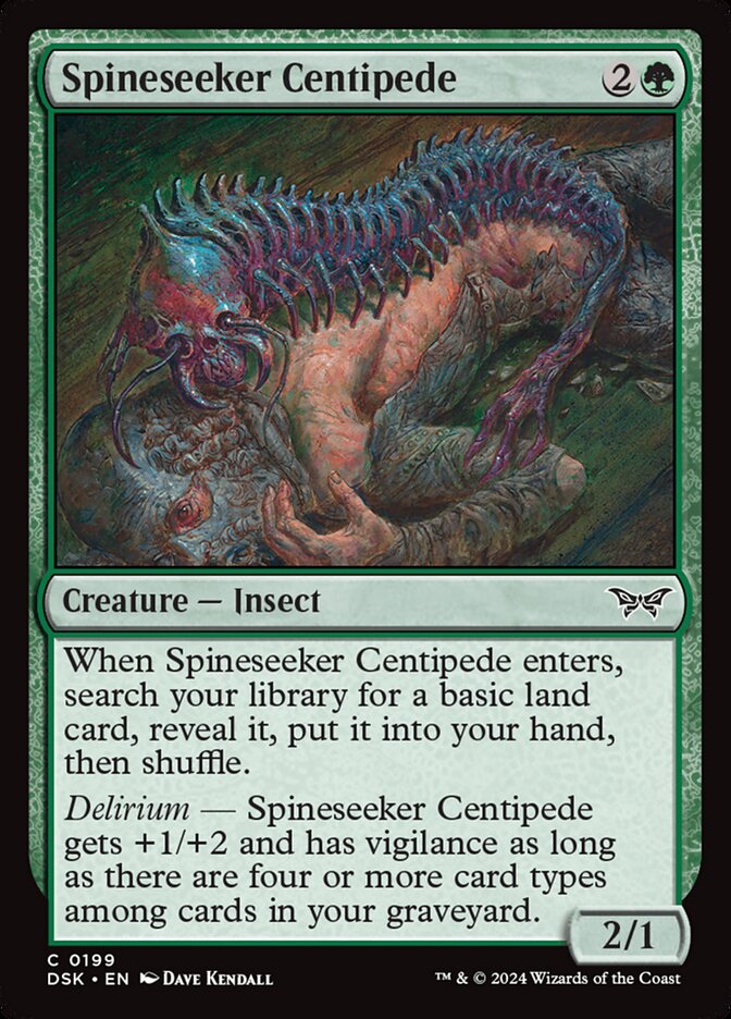 Spineseeker Centipede 199/286 (Duskmourn: House of Horror) - Foil