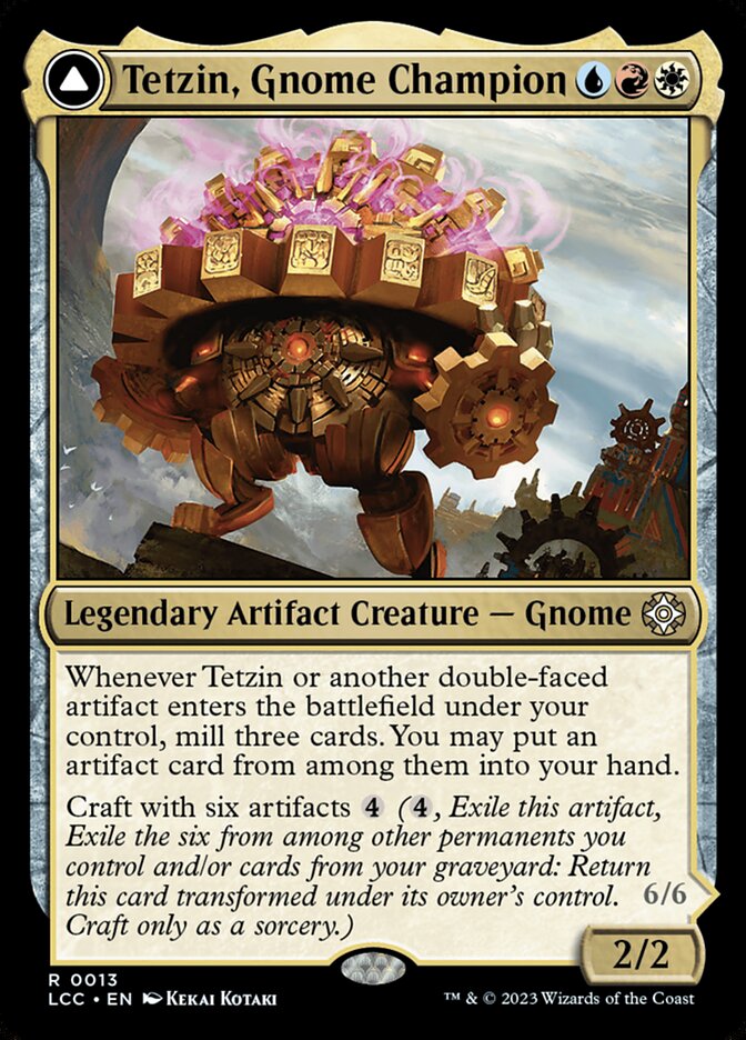 Tetzin Gnome Champion // The Golden-Gear Colossus 13 (Commander: The Lost Caverns of Ixalan)
