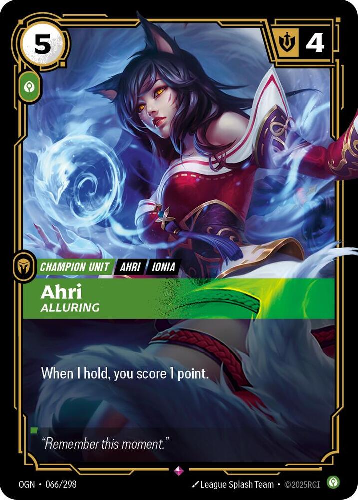 Ahri - Alluring 66/298 (Origins) - Foil