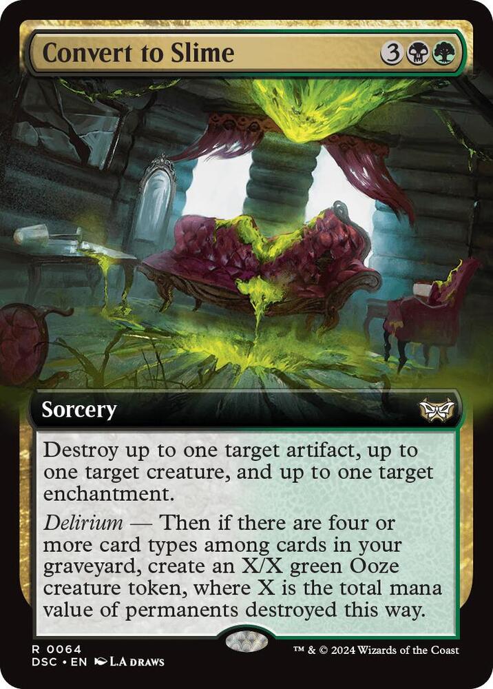 Convert to Slime 64/40 (Commander: Duskmourn: House of Horror) - Extended Art