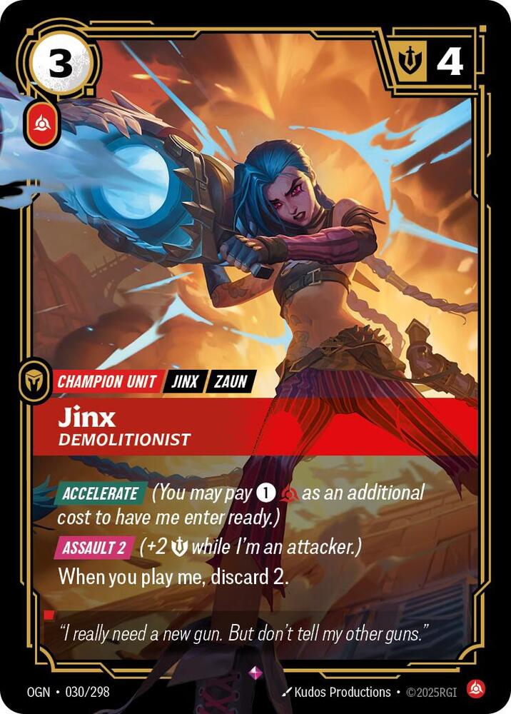 Jinx - Demolitionist 030/298 (Origins) - Foil