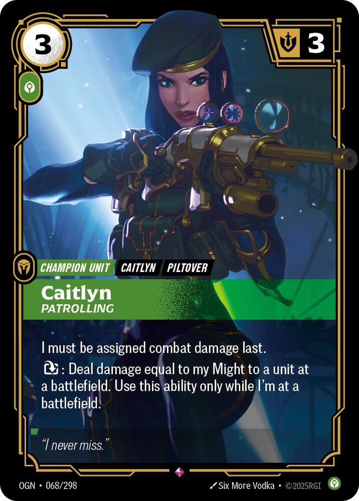 Caitlyn - Patrolling 068/298 (Origins) - Foil