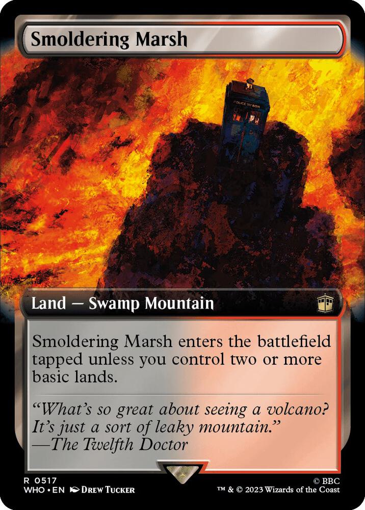 Smoldering Marsh 517/331 (Universes Beyond: Doctor Who) - Extended Art Foil