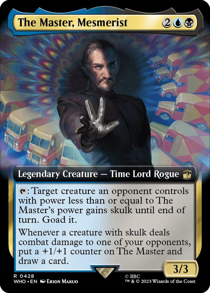 The Master, Mesmerist 428/331 (Universes Beyond: Doctor Who) - Extended Art Foil