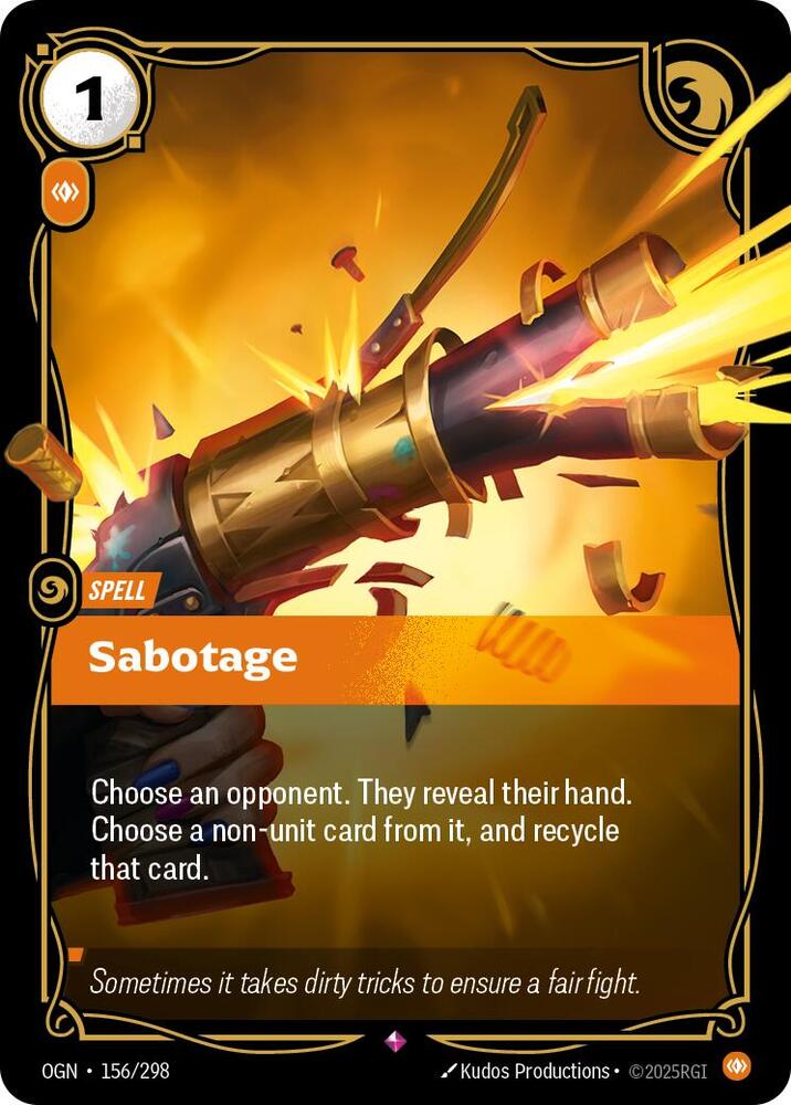 Sabotage 156/298 (Origins) - Foil