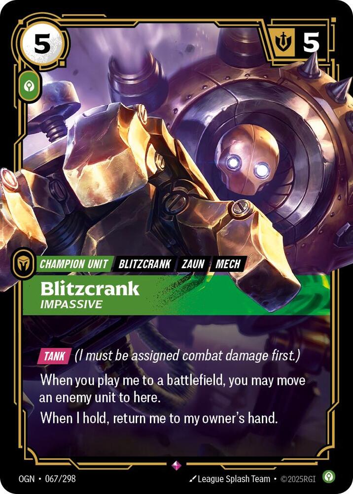 Blitzcrank - Impassive 67/298 (Origins) - Foil