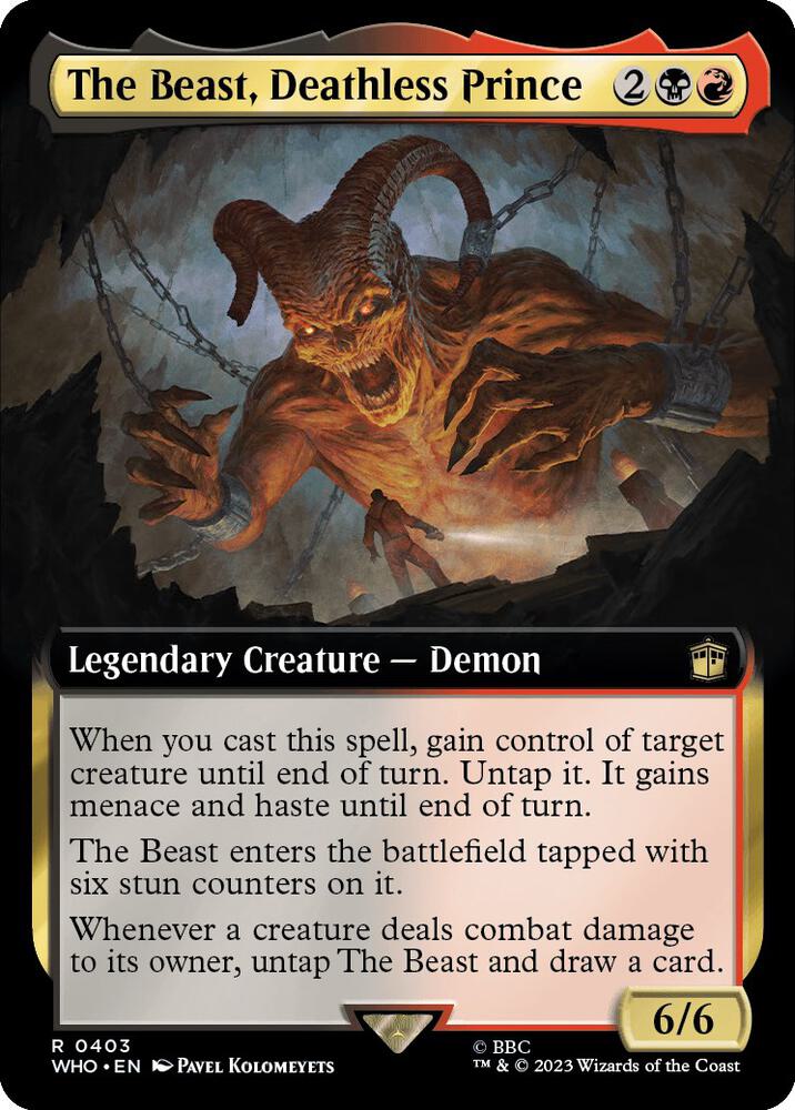 The Beast, Deathless Prince 403/331 (Universes Beyond: Doctor Who) - Extended Art Foil