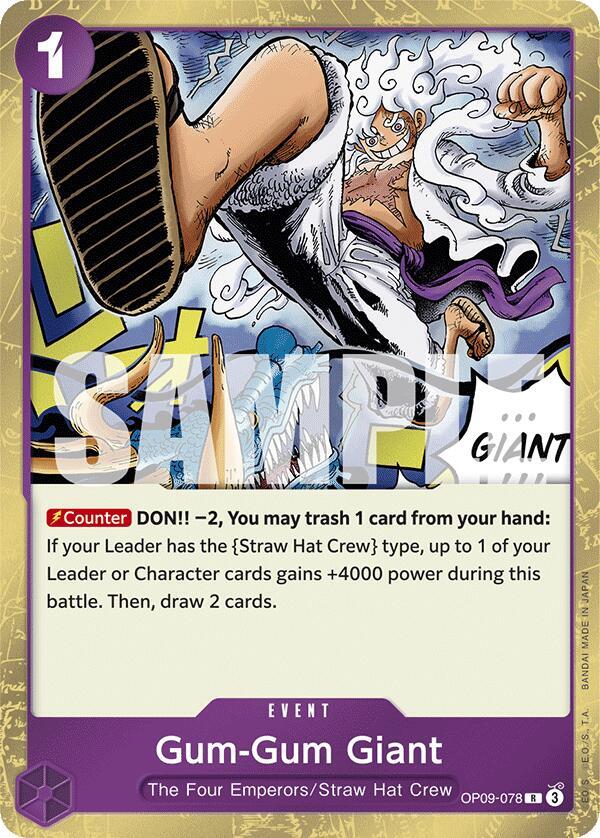 Gum-Gum Giant OP09-078 (Emperors in the New World) - Foil