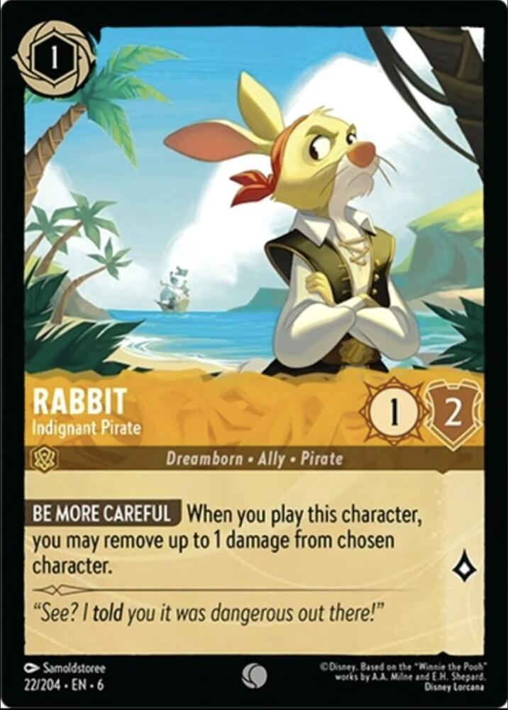 Rabbit Indignant Pirate (Azurite Sea) - Cold Foil