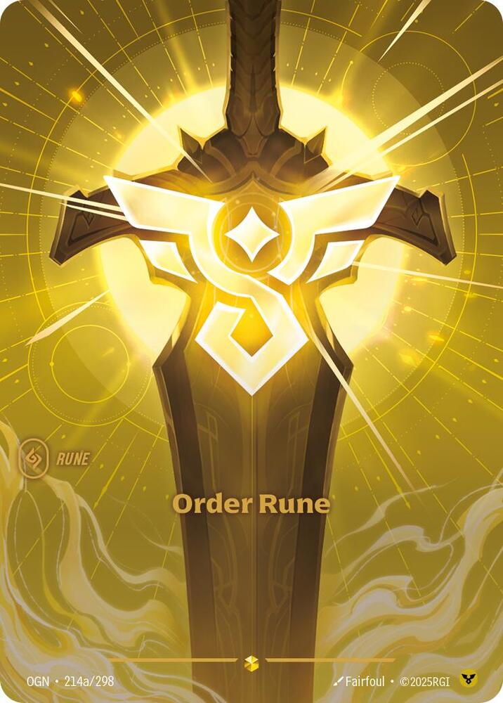 Order Rune Alternate Art 214a/298 (Origins) - Foil