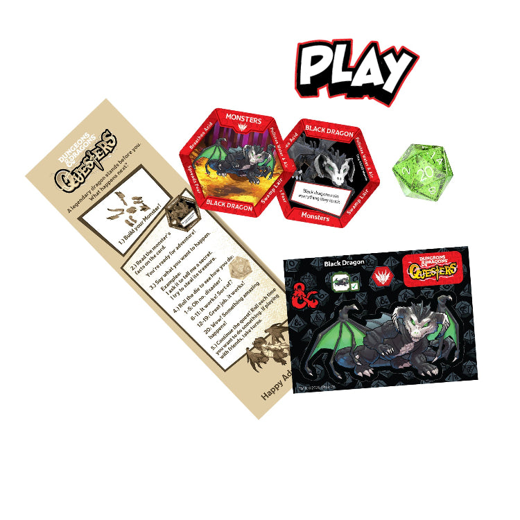 Dungeons & Dragons Questers WAVE 1 MONSTERS Black Dragon