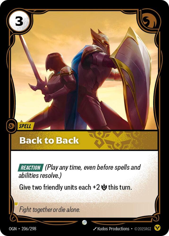 Back to Back 206/298 (Origins) - Foil