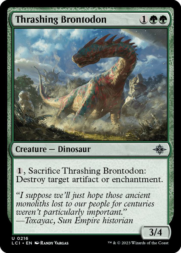Thrashing Brontodon 216/291 (The Lost Caverns of Ixalan)
