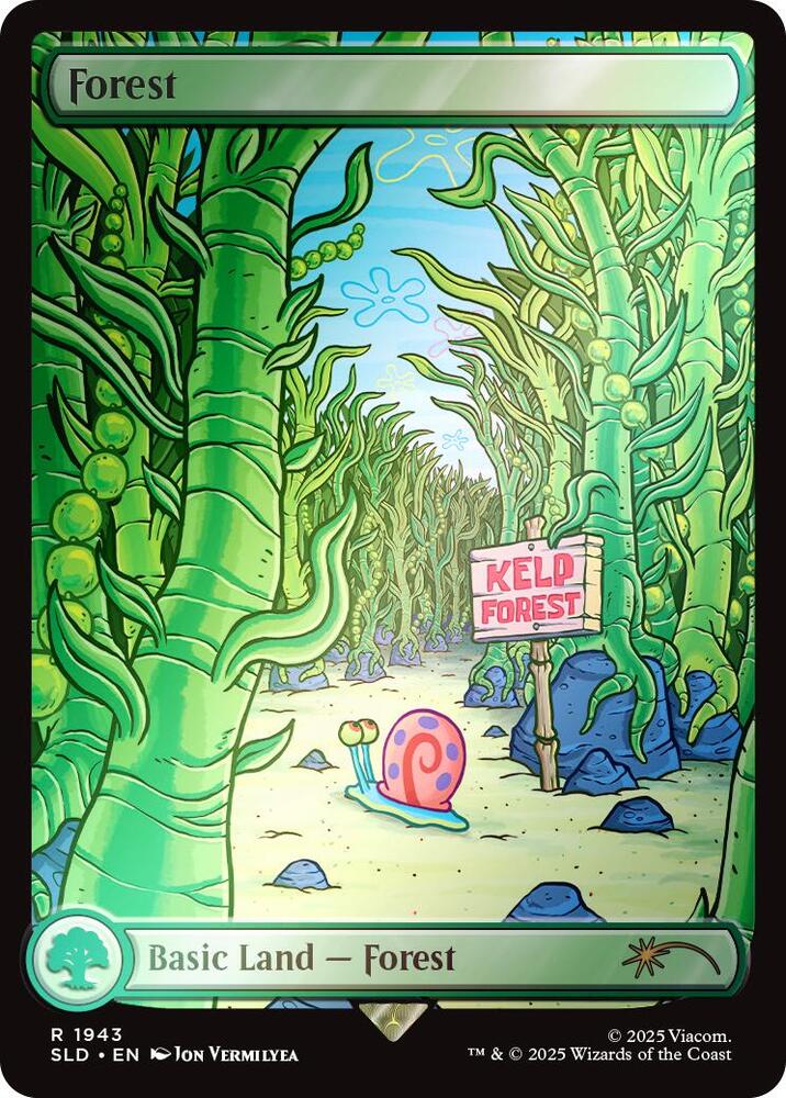 Forest 1943 (Secret Lair Drop Series) - Full Art Rainbow Foil