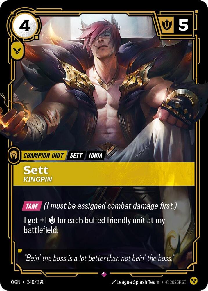 Sett - Kingpin 240/298 (Origins) - Foil