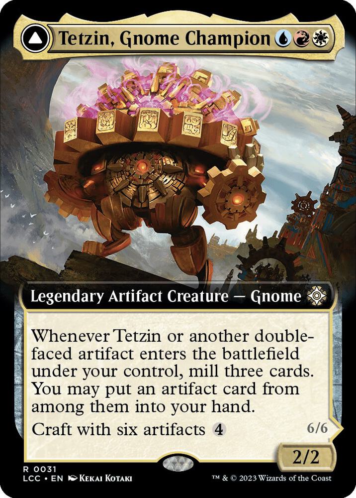 Tetzin Gnome Champion // The Golden-Gear Colossus 31 (Commander: The Lost Caverns of Ixalan) - Extended Art Foil