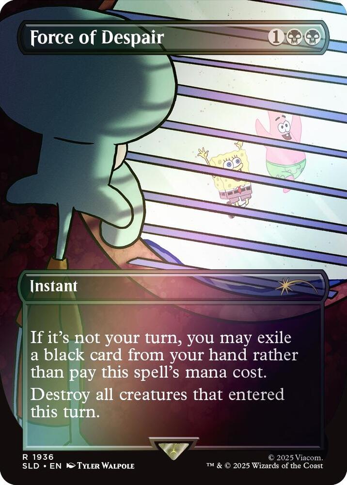 Force of Despair 1936 (Secret Lair Drop Series) - Borderless Rainbow Foil