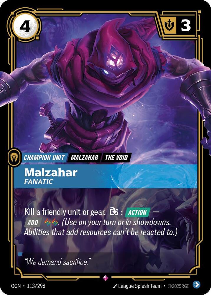 Malzahar - Fanatic 113/298 (Origins) - Foil