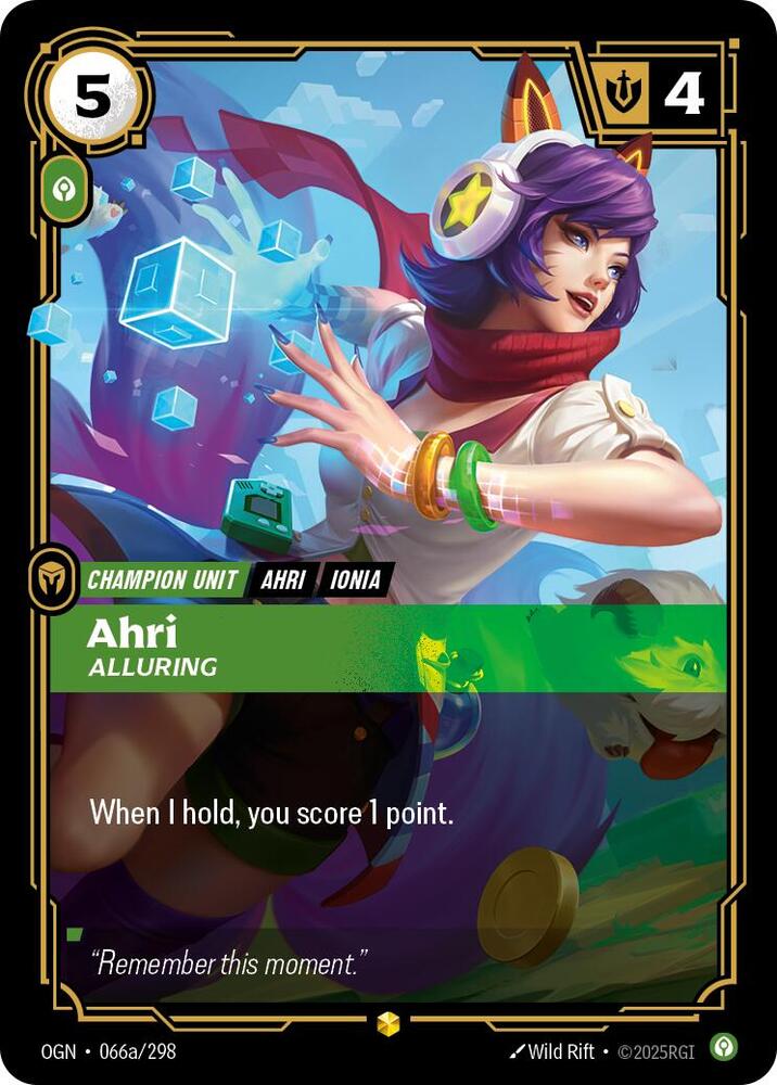 Ahri - Alluring 66a/298 (Origins) - Foil