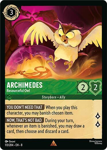 Archimedes Resourceful Owl (Reign of Jafar) - Cold Foil