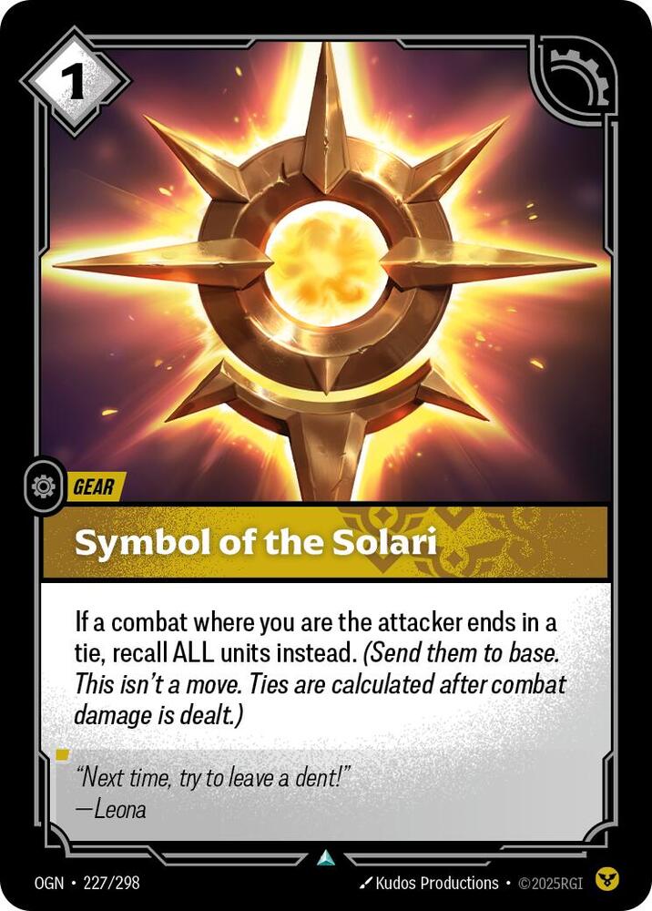 Symbol of the Solari 227/298 (Origins) - Foil