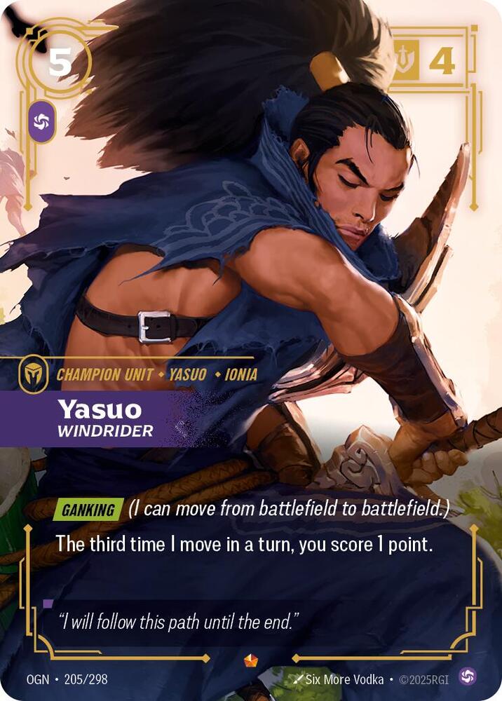 Yasuo - Windrider 205/298 (Origins) - Foil