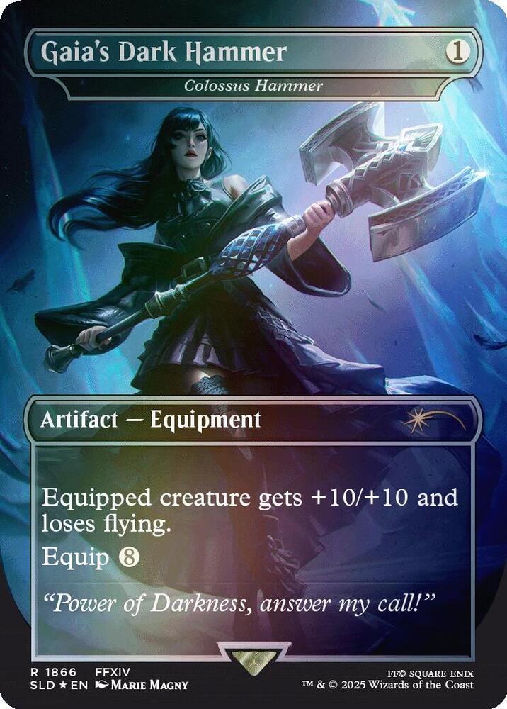 Gaiass Dark Hammer // Colossus Hammer 1866 (Secret Lair Drop Series) - Borderless Rainbow Foil