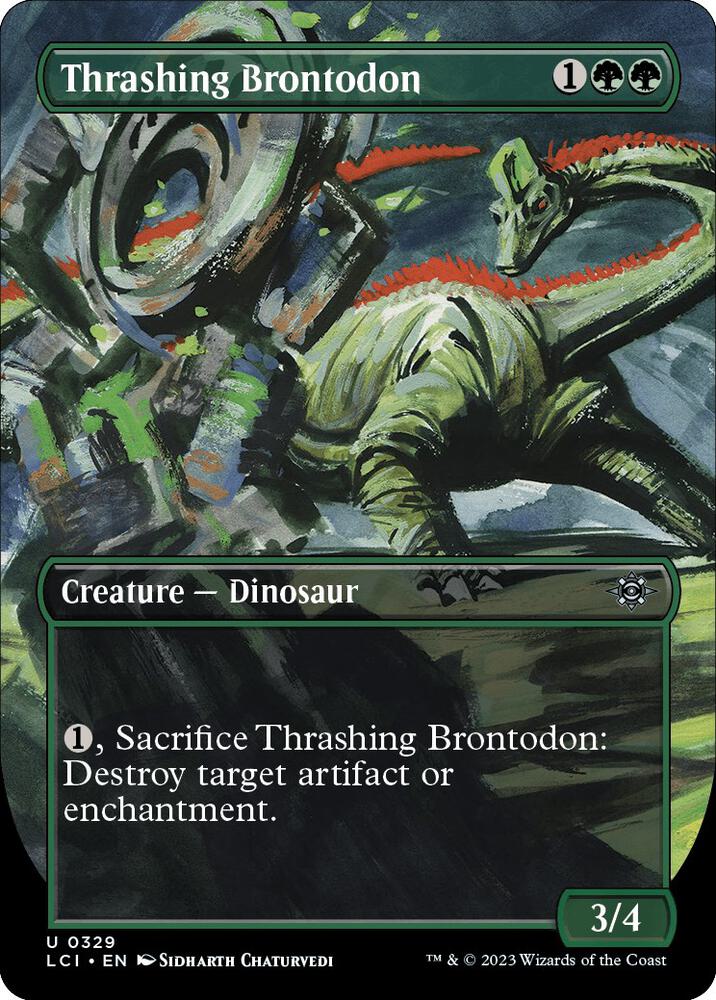 Thrashing Brontodon 329 (The Lost Caverns of Ixalan) - Borderless