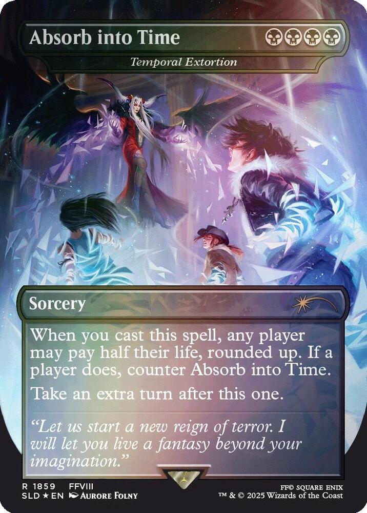 Absorb into Time // Temporal Extortion 1859 (Secret Lair Drop Series) - Borderless Rainbow Foil