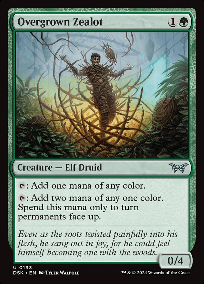 Overgrown Zealot 193/286 (Duskmourn: House of Horror) - Foil