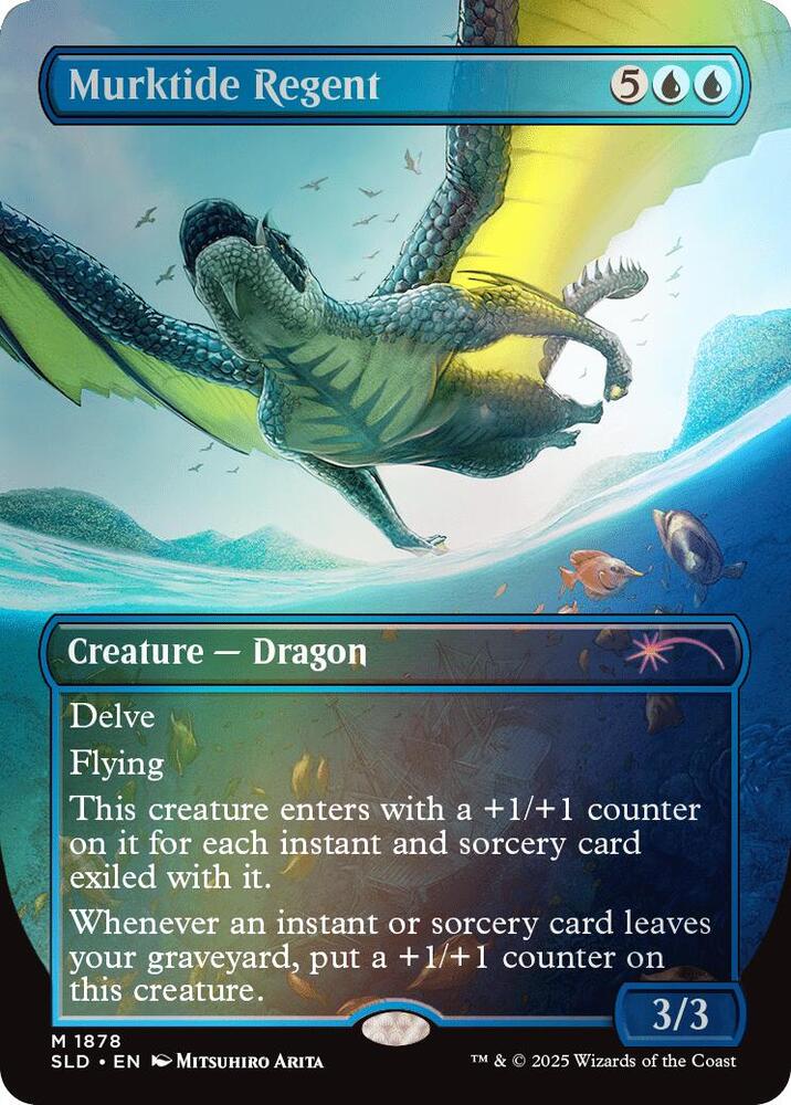 Murktide Regent 1878 (Secret Lair Drop Series) - Borderless Rainbow Foil