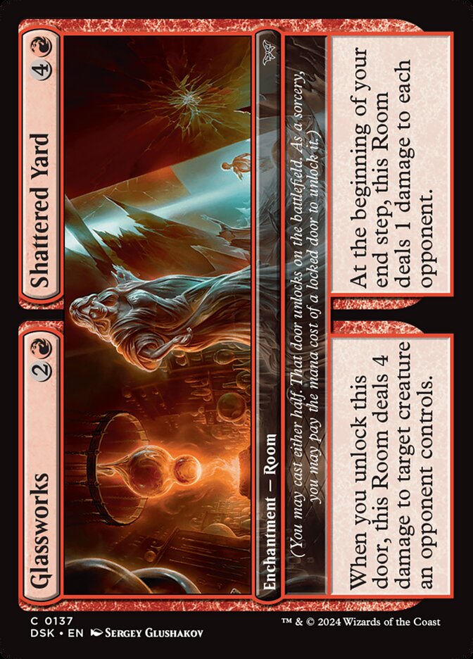 Glassworks // Shattered Yard 137 (Duskmourn: House of Horror)  - Foil