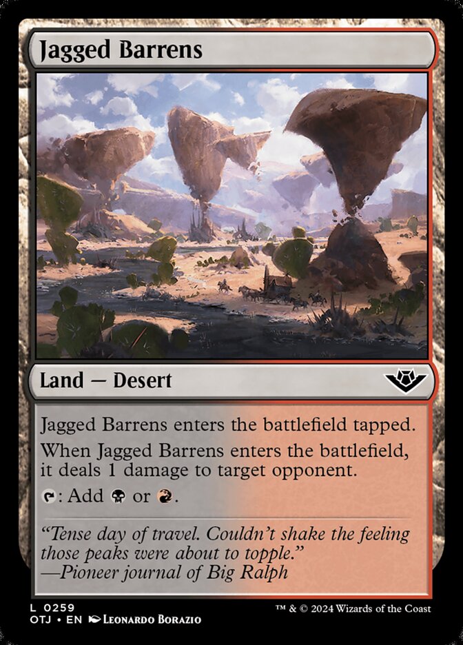 Jagged Barrens 259/286 (Outlaws of Thunder Junction)  - Foil