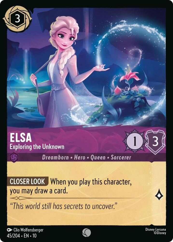 Elsa Exploring the Unknown (Whispers in the Well)  - Cold Foil